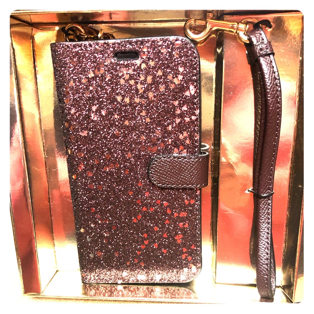 Coach iPhone X case/wallet with Wrist Strap